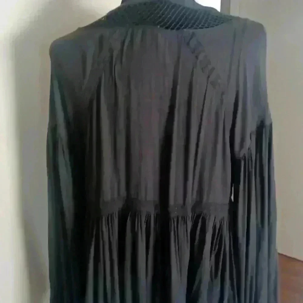 Free People Pebbled Don't Let Go Peasant Top S